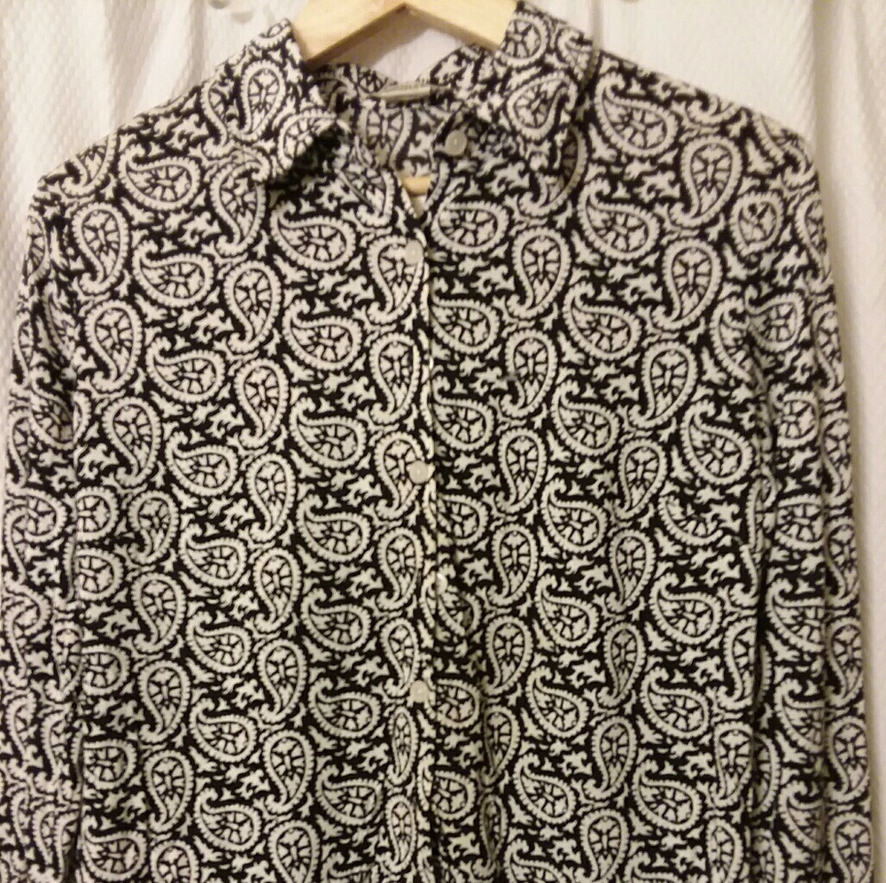 Micael Kors silk blend button down.